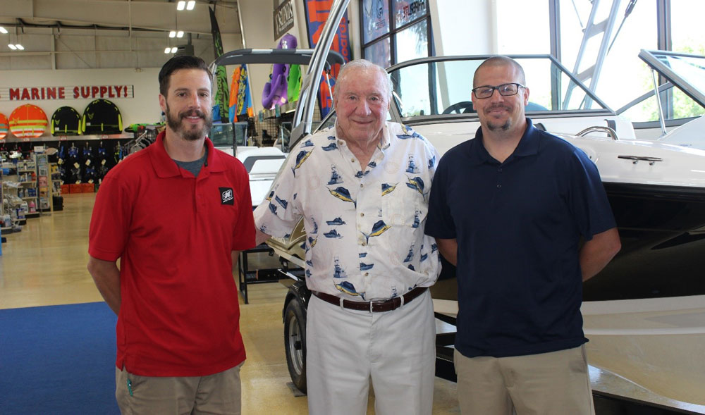 Don Galey with his grandsons, Steve and Jeff Pinheiro